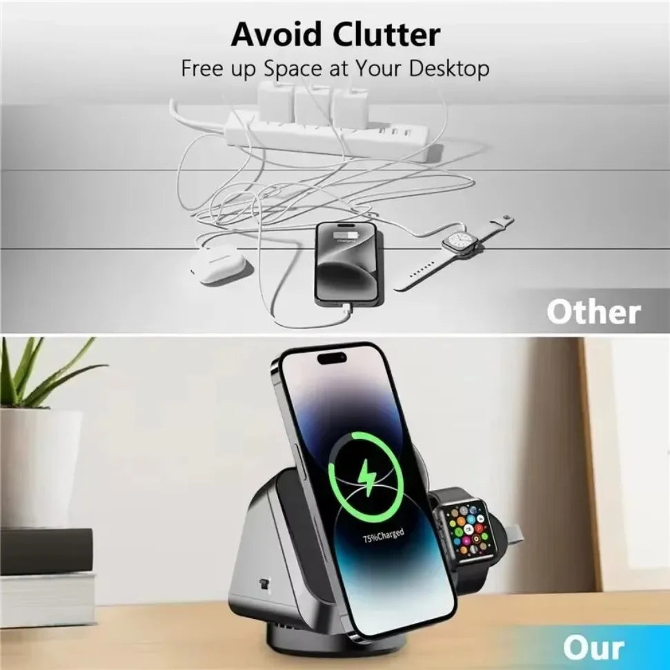 Station de Charge 3-en-1 MagSafe – iPhone, Apple Watch & AirPods
