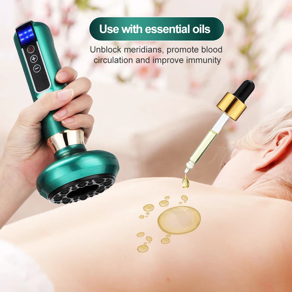 Appareil de Massage 3-en-1 – Ventouse, Chauffage & Gua Sha