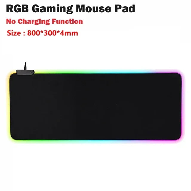 Tapis de Souris RGB avec Chargeur Sans Fil Magnétique 15W pour Téléphone