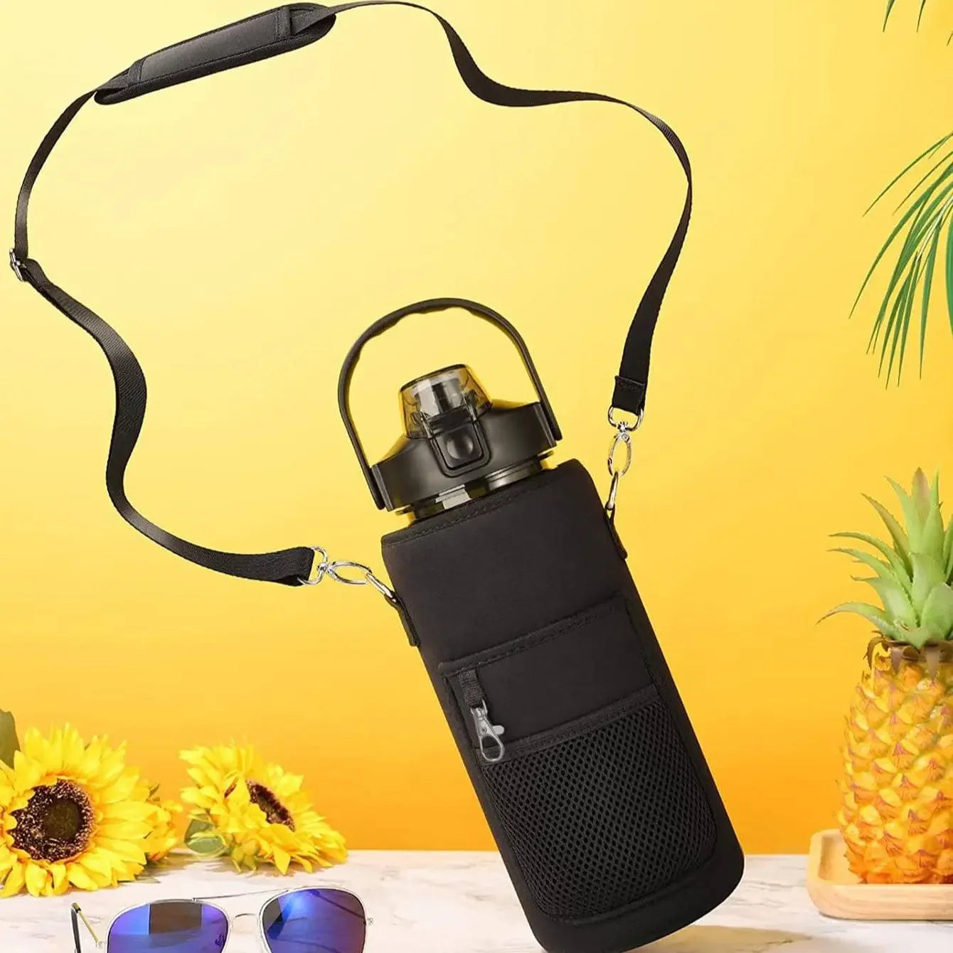 Housse Bouteille Néoprène Avec Sangle Réglable | Porte-Bouteille Épaule