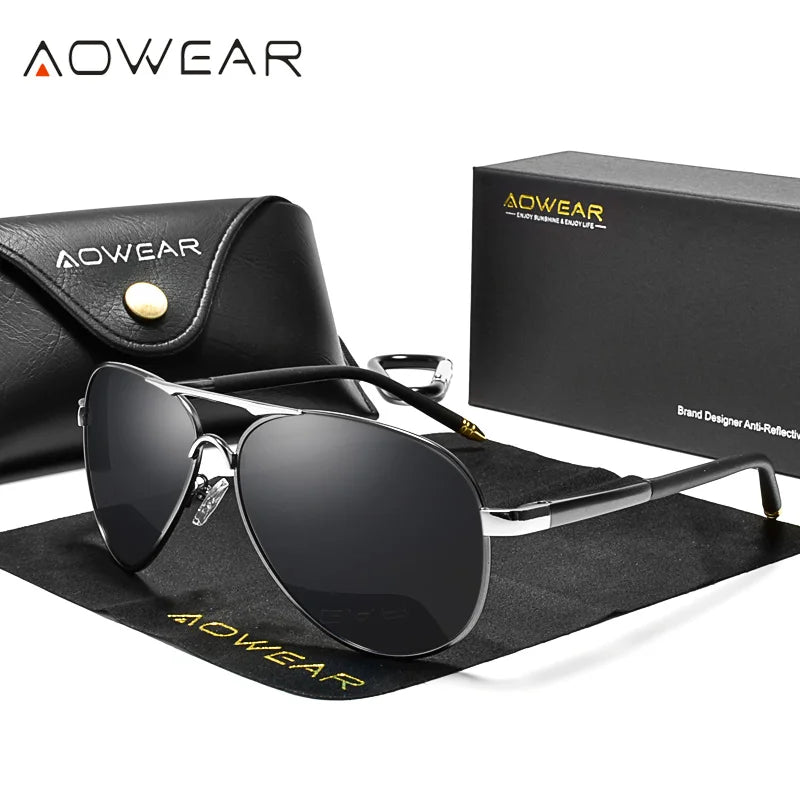 Lunettes de Soleil AOWEAR Homme Polarisées Confort Premium