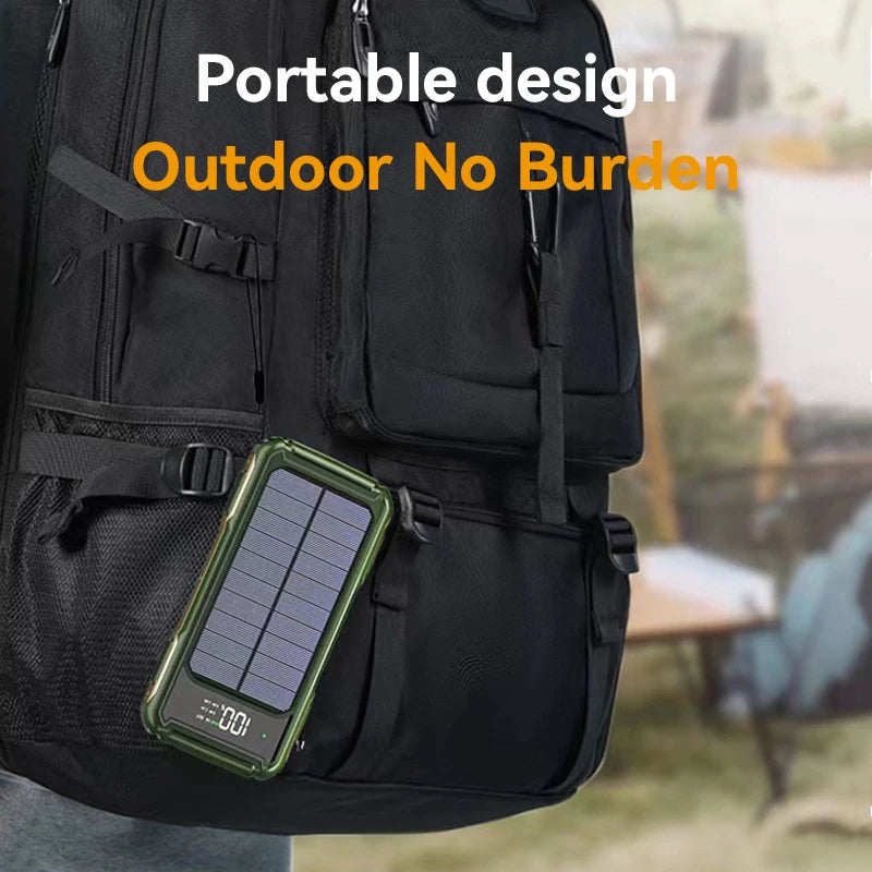 Batterie Solaire 10000mAh – Charge Rapide & Écran LED