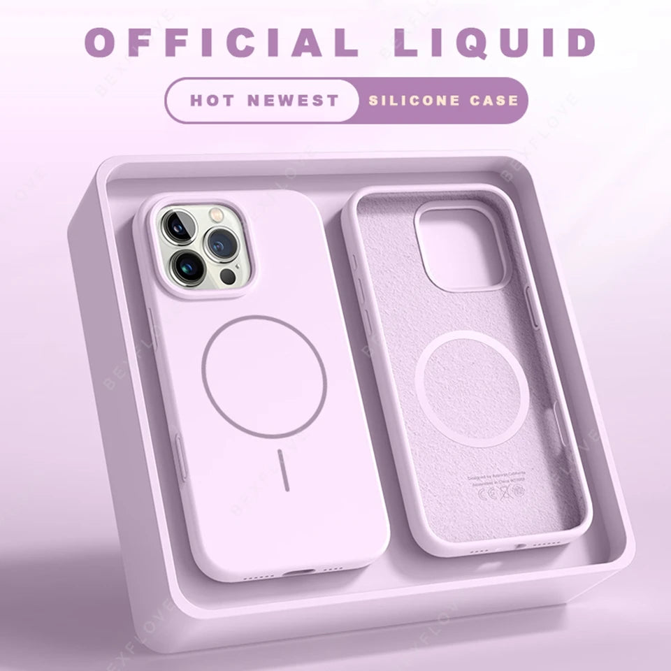 Coque iPhone MagSafe Officielle avec Lanière – Silicone Antichoc & Magnétique