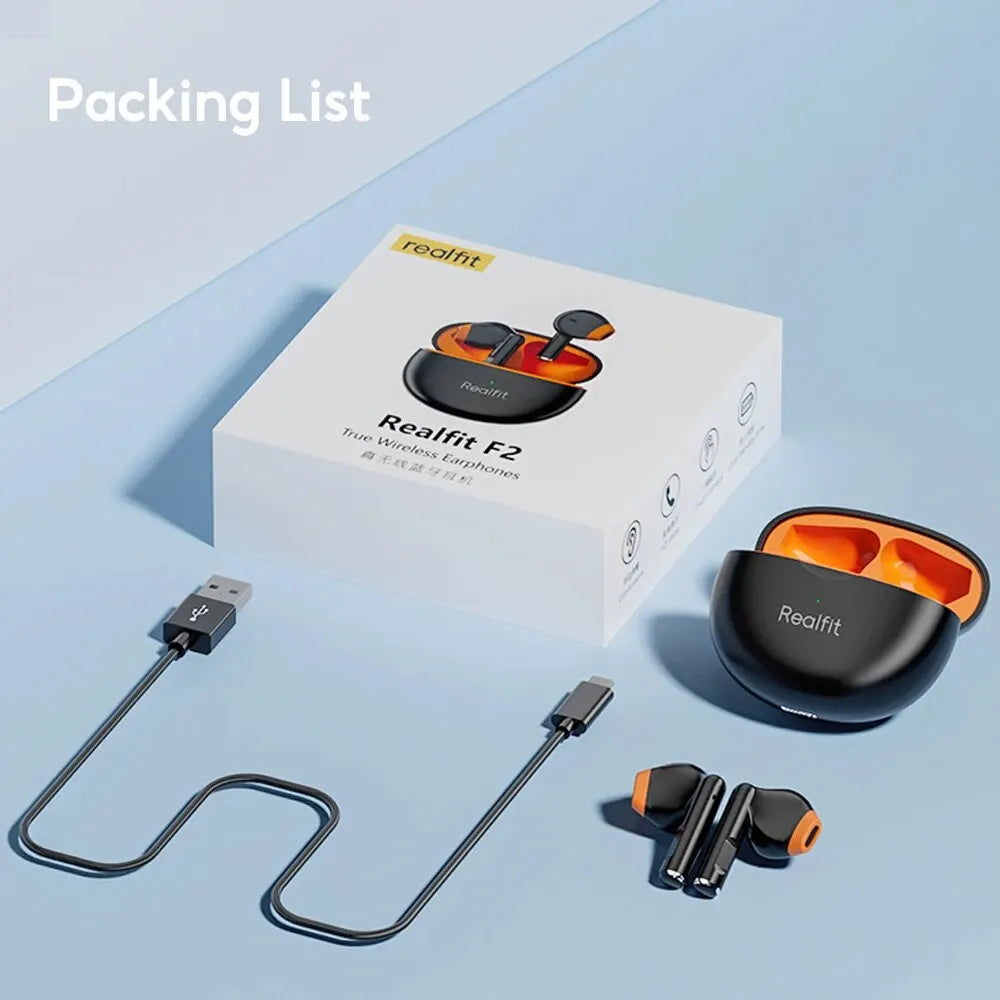 Écouteurs Bluetooth Realfit F2 – HIFI, Étanches, Sans Fil