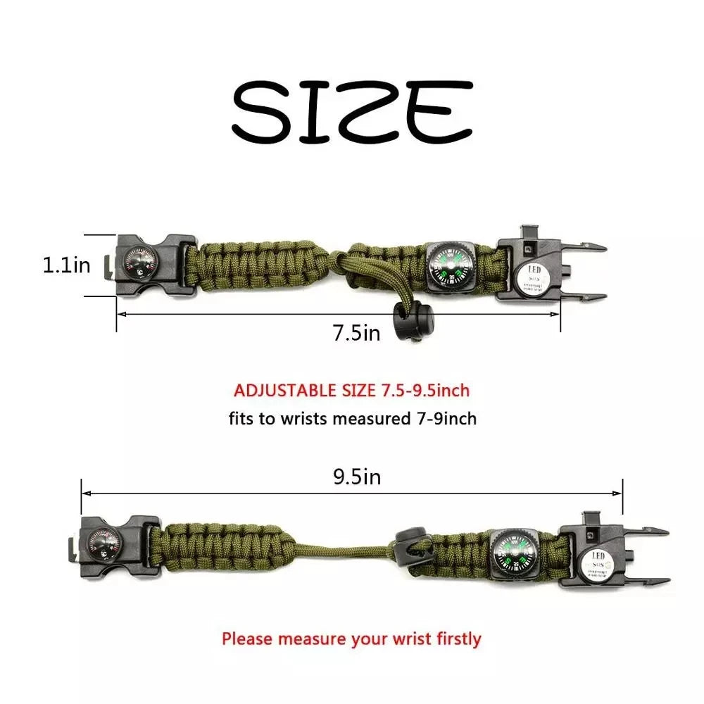 Bracelet Tactique 21-en-1 – Survie & Aventure