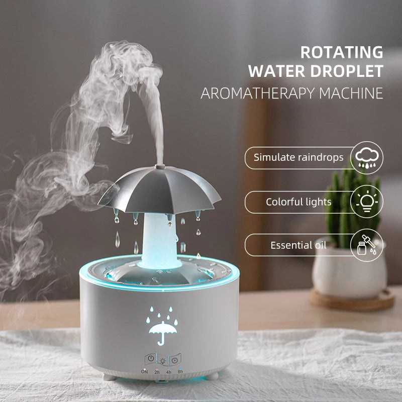 Diffuseur Raindrop LED 300ml – Brume & Télécommande