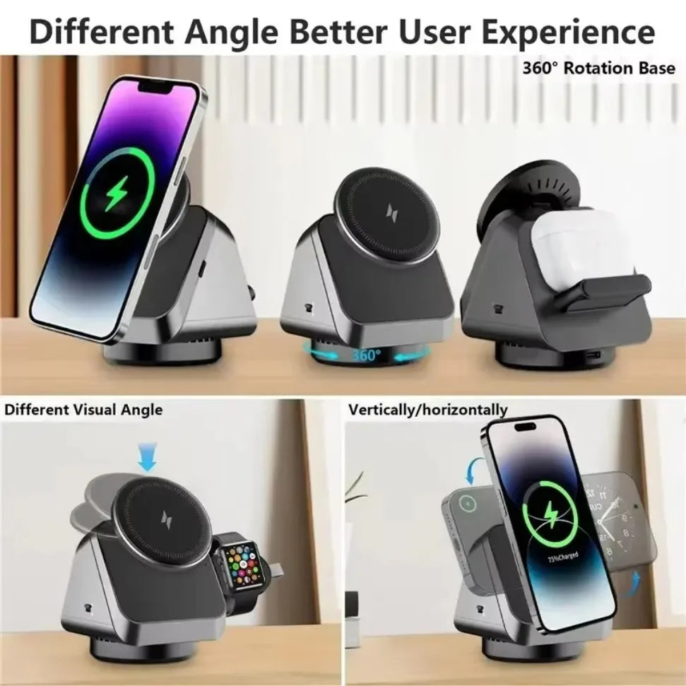 Station de Charge 3-en-1 MagSafe – iPhone, Apple Watch & AirPods