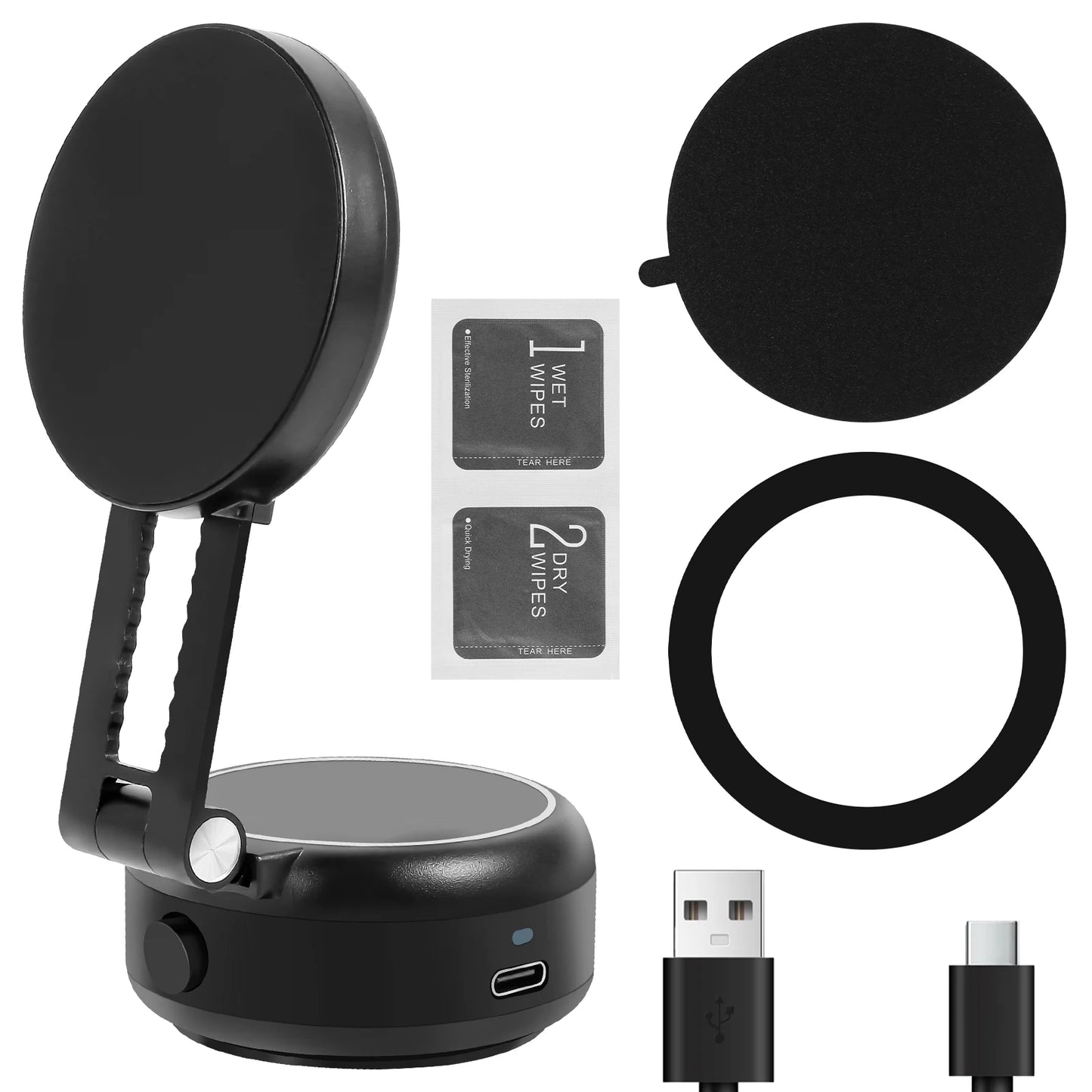 Support Téléphone Magnétique 360° à Ventouse – Universel & Pliable