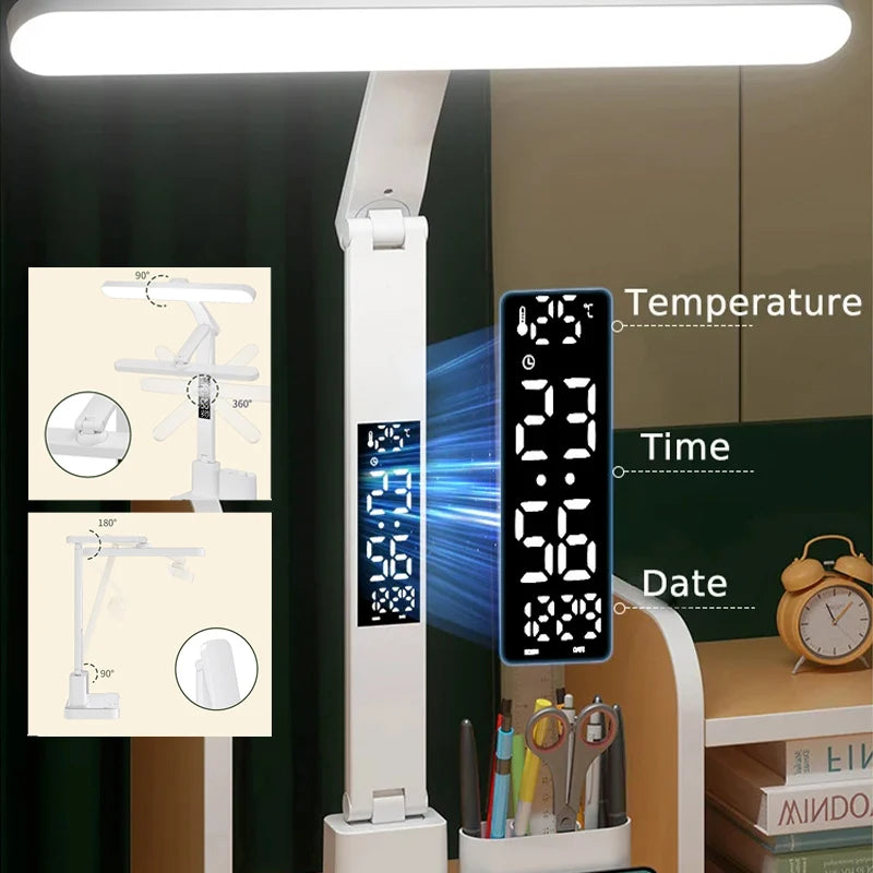 Lampe LED Tactile avec Horloge Intégrée