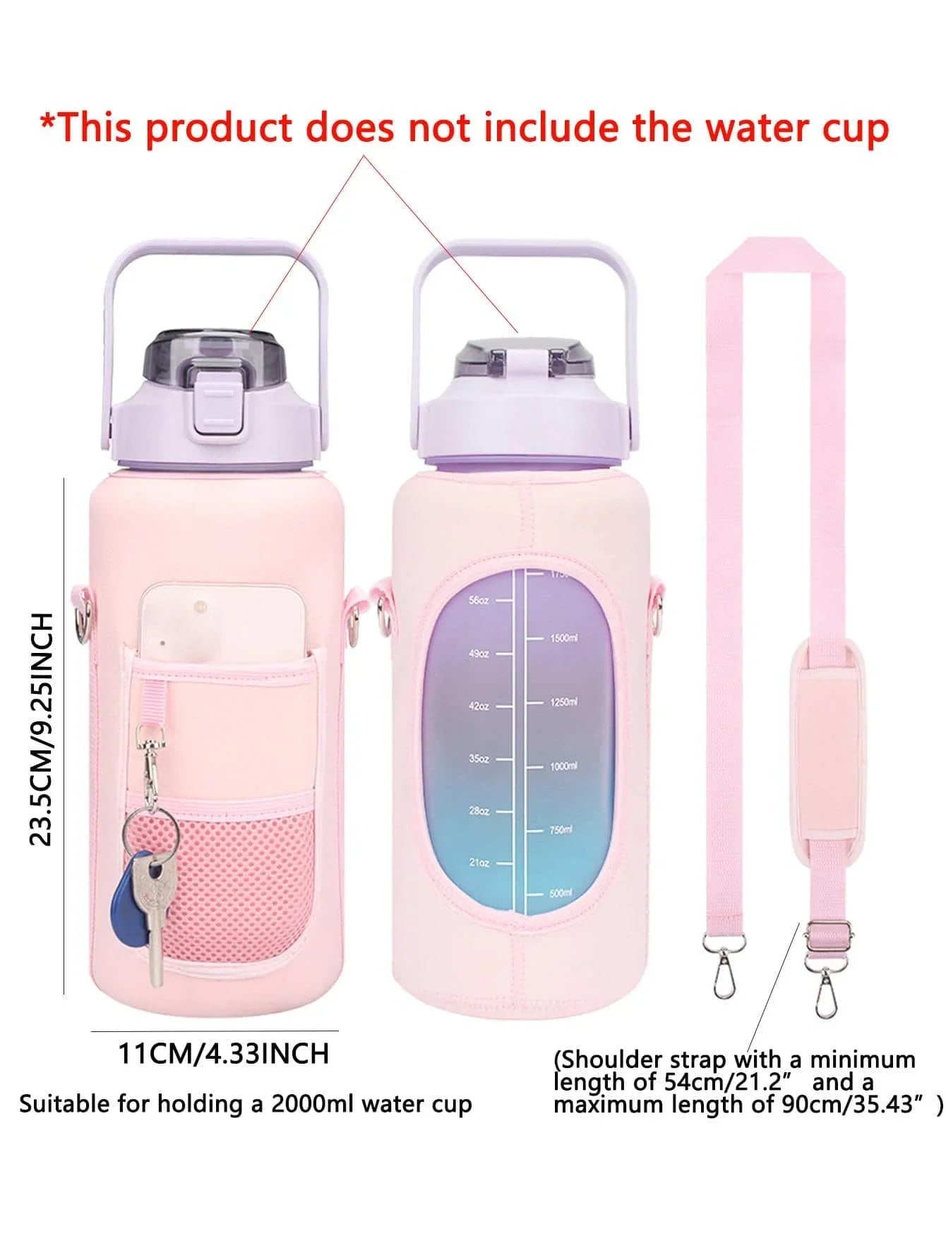 Housse Bouteille Néoprène Avec Sangle Réglable | Porte-Bouteille Épaule