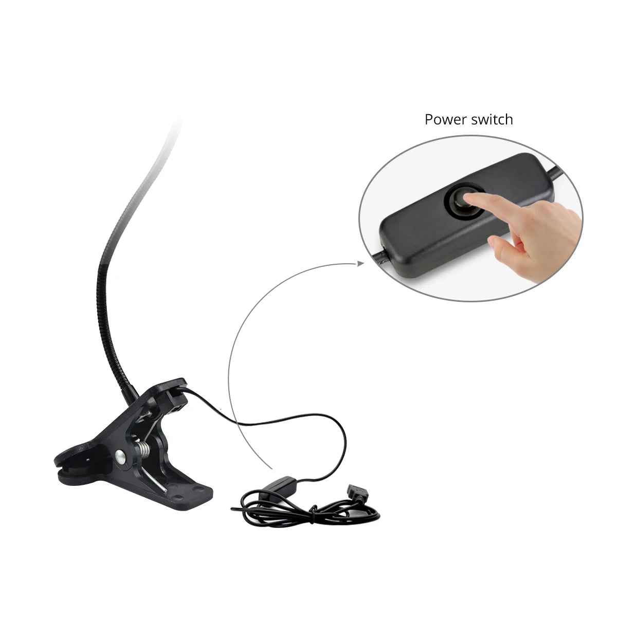 Lampe LED à Clip – Éclairage Précis & Col 360°