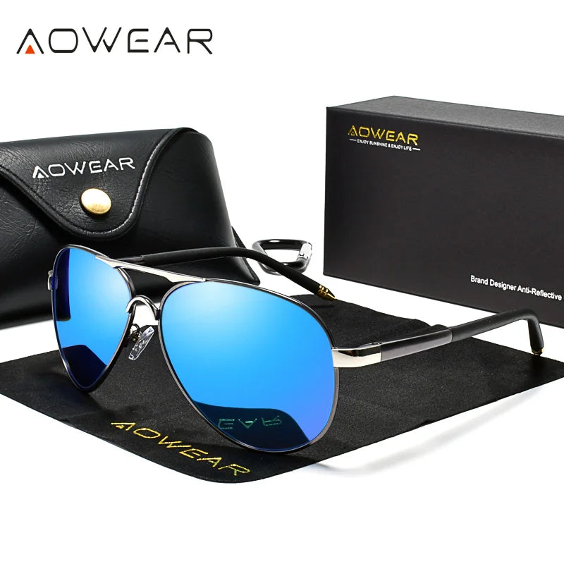 Lunettes de Soleil AOWEAR Homme Polarisées Confort Premium
