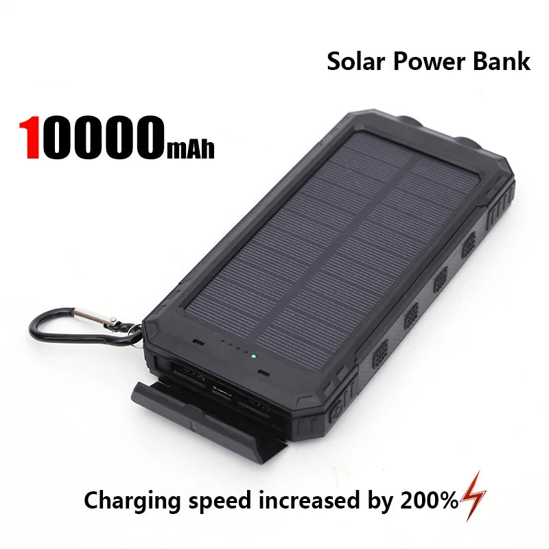 Batterie Solaire 50000mAh – Charge Rapide, LED Puissante, Boussole Intégrée
