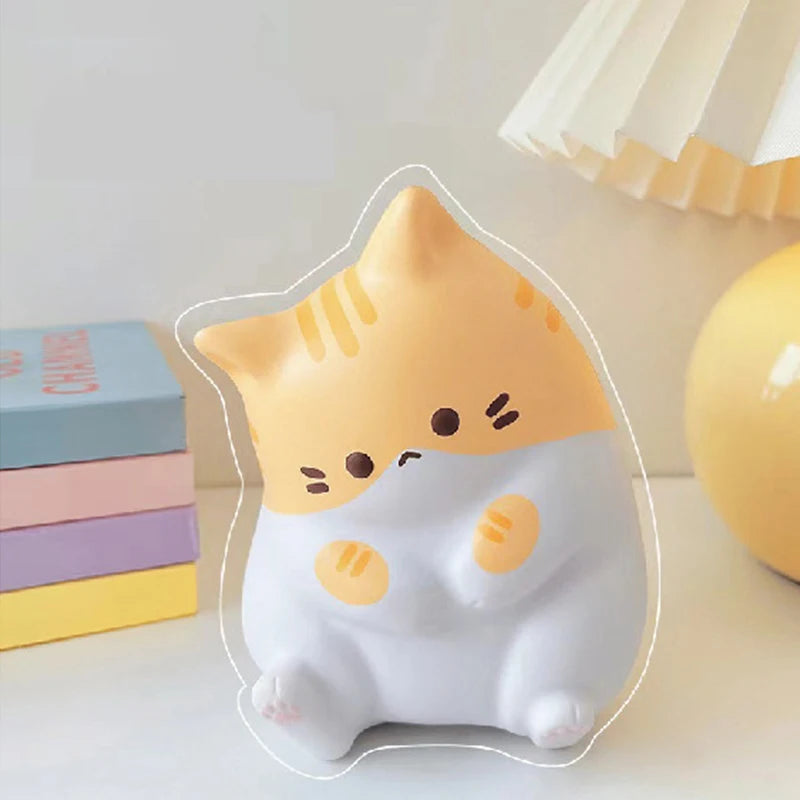Chat Anti-Stress Kawaii – Balle à Presser Relaxante & Déco Fun pour Bureau ou Maison