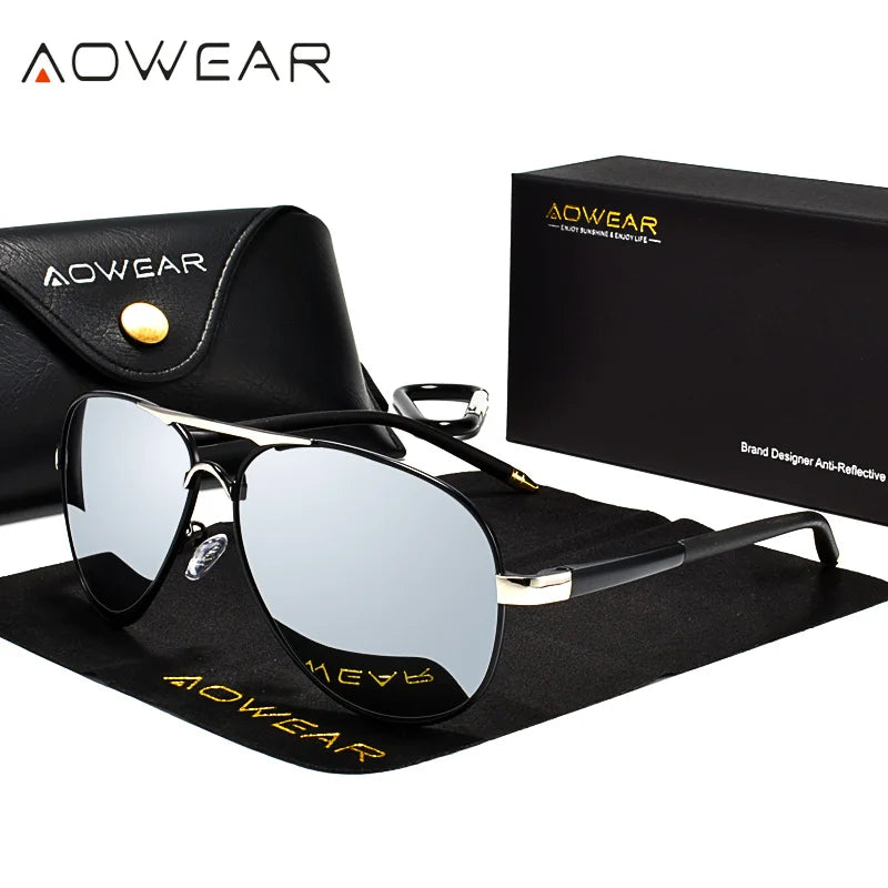 Lunettes de Soleil AOWEAR Homme Polarisées Confort Premium