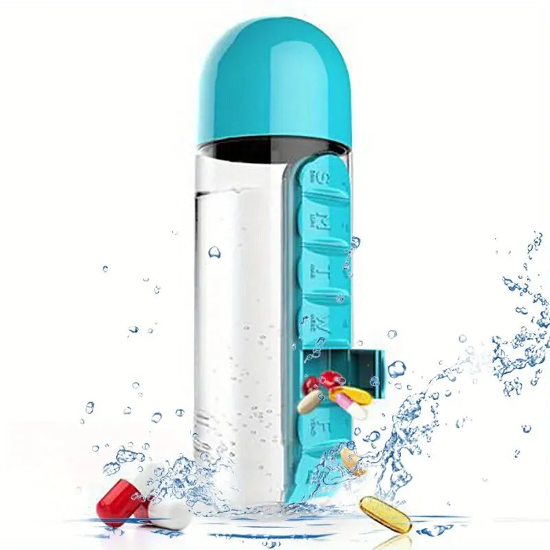 Gourde avec Pilulier Intégré – Pratique pour Sport & Voyage