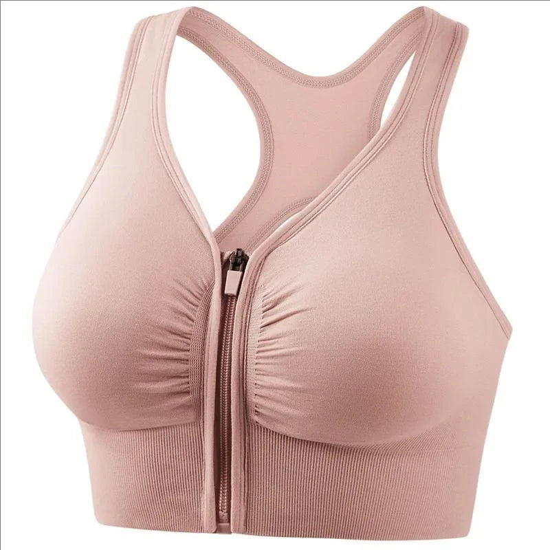 Brassière de Sport Zippée Femme Yoga & Fitness | Respirante