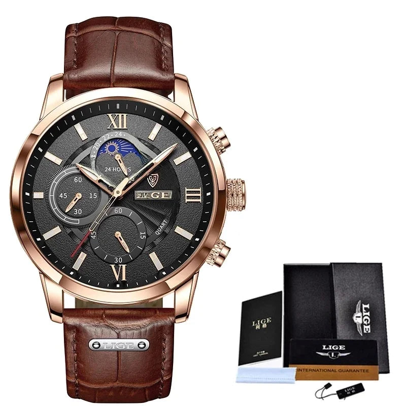 Montre Étanche Multifonctionnelle en Quartz LIGE 2021