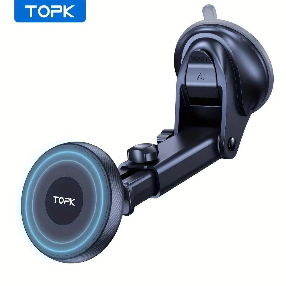 Support Voiture MagSafe TOPK – Aimant Ultra Puissant iPhone 12 à 15