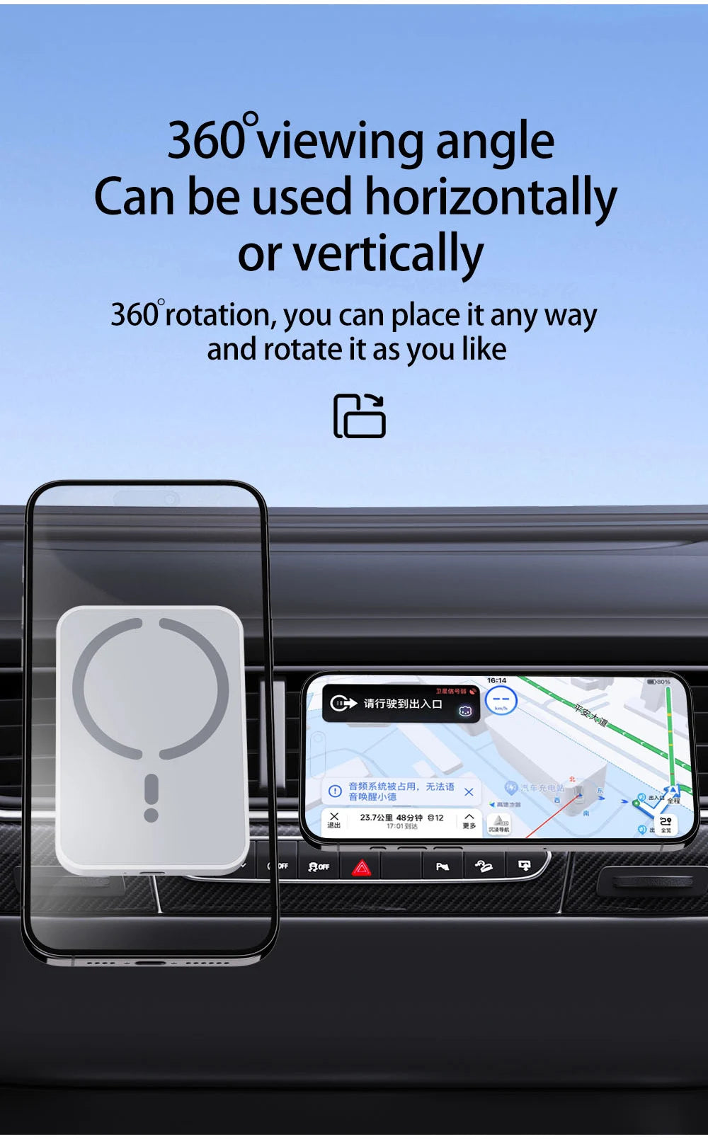 Chargeur Voiture MagSafe 15W – iPhone 12 à 16 Pro Max