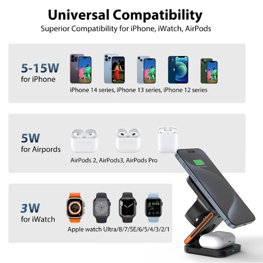 Station MagSafe 3-en-1 – iPhone, Watch & AirPods