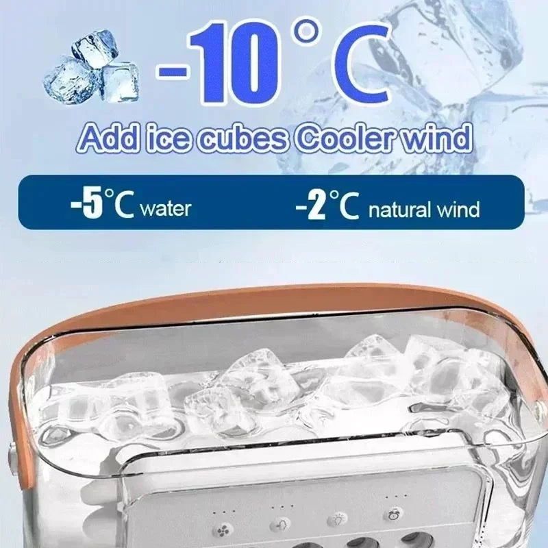 Ventilateur 3-en-1 Portable – Refroidisseur, Humidificateur & LED USB