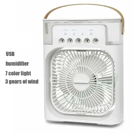 Ventilateur 3-en-1 Portable – Refroidisseur, Humidificateur & LED USB