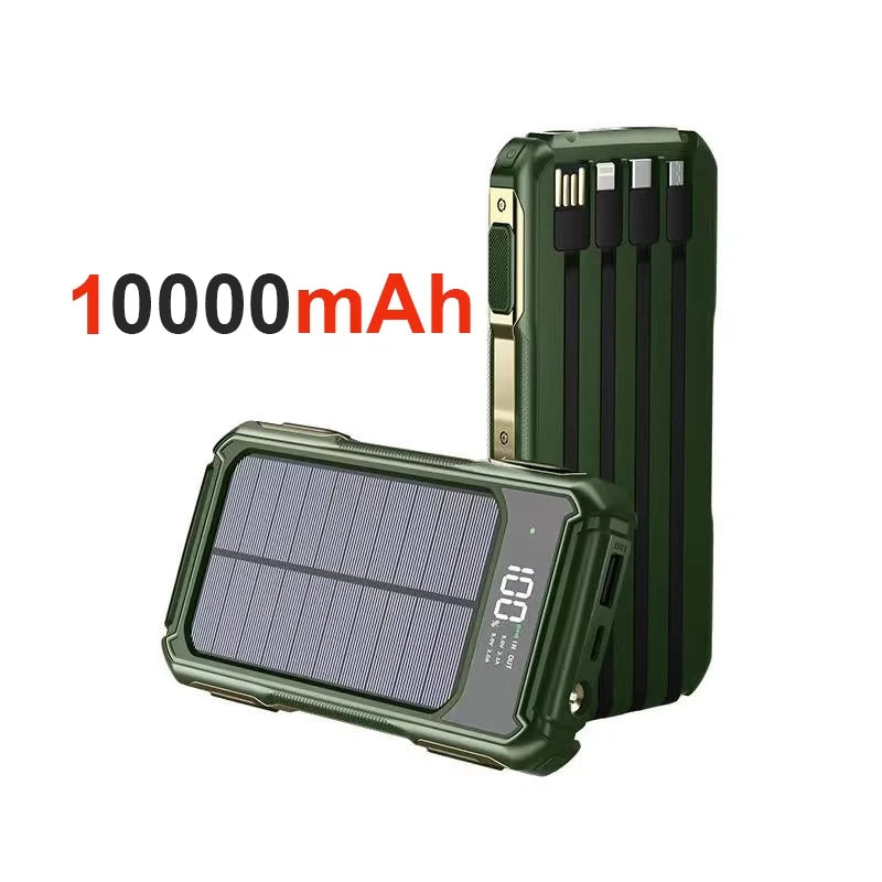 Batterie Solaire 10000mAh – Charge Rapide & Écran LED