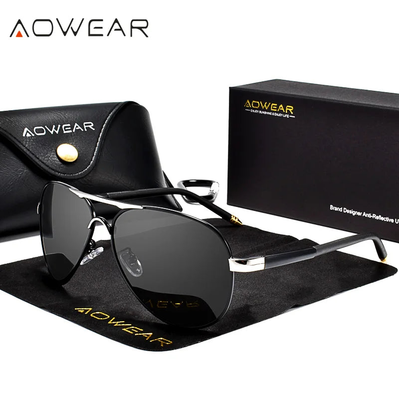 Lunettes de Soleil AOWEAR Homme Polarisées Confort Premium