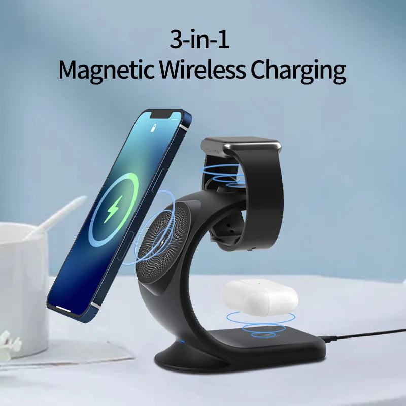 Support MagSafe 3-en-1 – Chargeur iPhone, Watch & AirPods