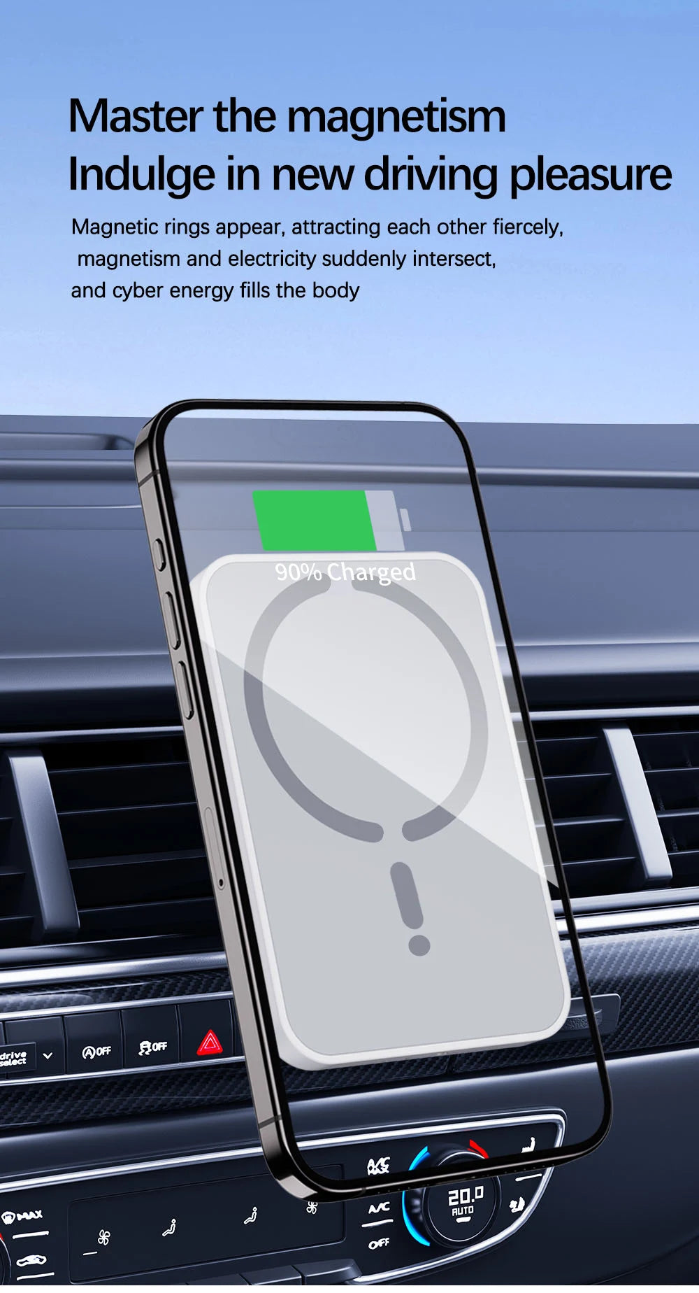 Chargeur Voiture MagSafe 15W – iPhone 12 à 16 Pro Max