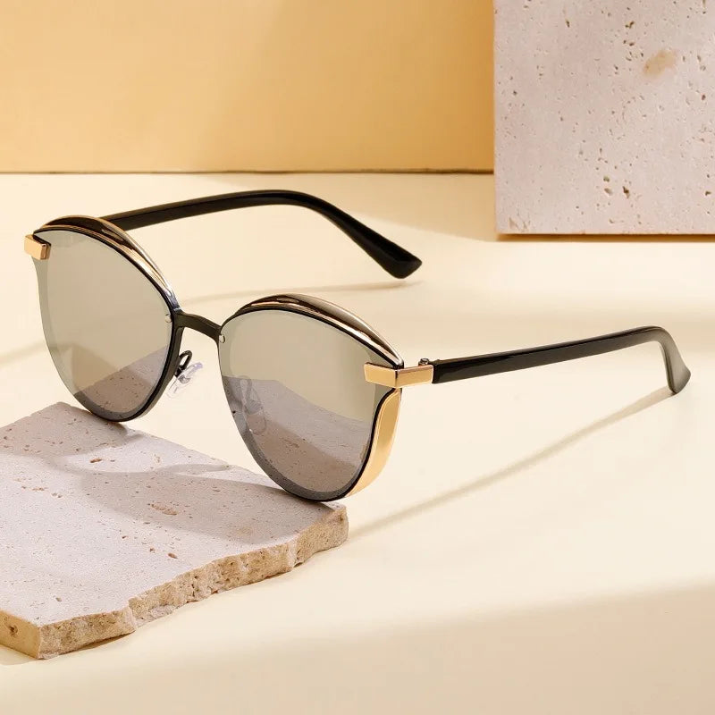 Lunettes de Soleil Femme Polarisées Rondes – Élégance Luxe