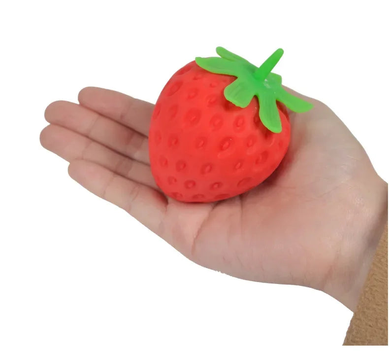 Balle Anti-Stress Fraise Sonore – Relaxation & Fun