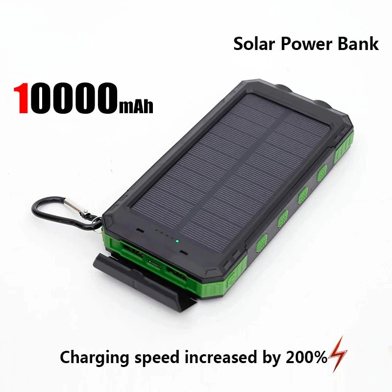 Batterie Solaire 50000mAh – Charge Rapide, LED Puissante, Boussole Intégrée