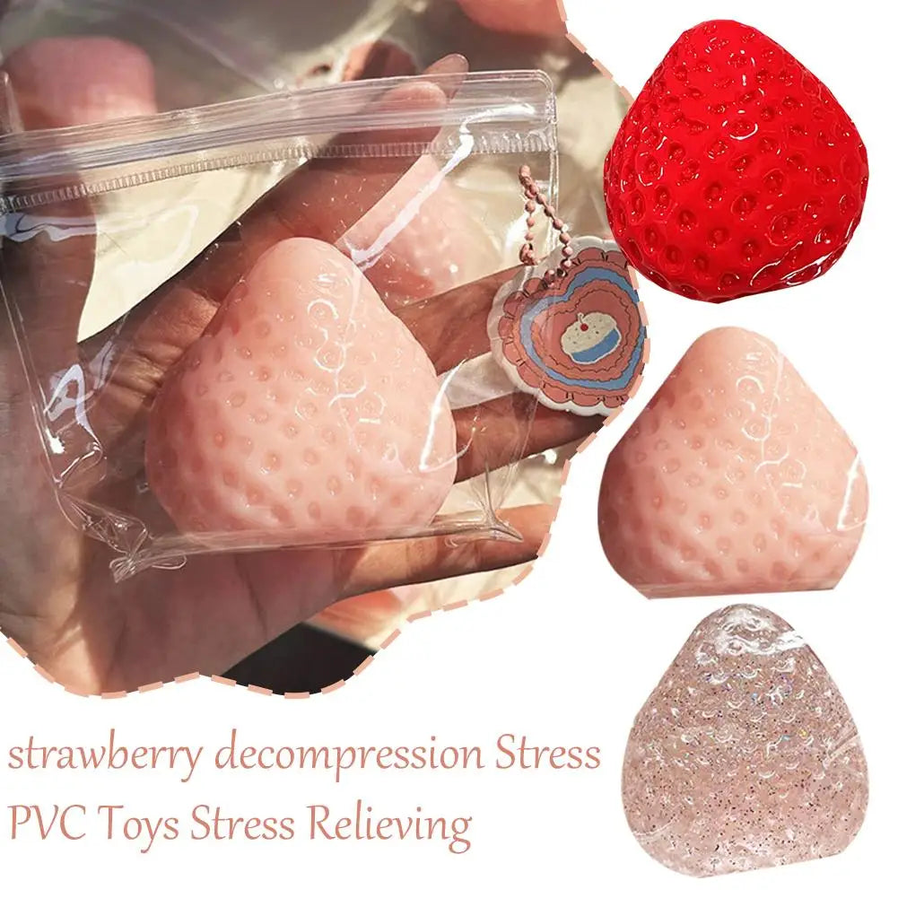 Balle Anti-Stress Fraise – Mignonne & Relaxante