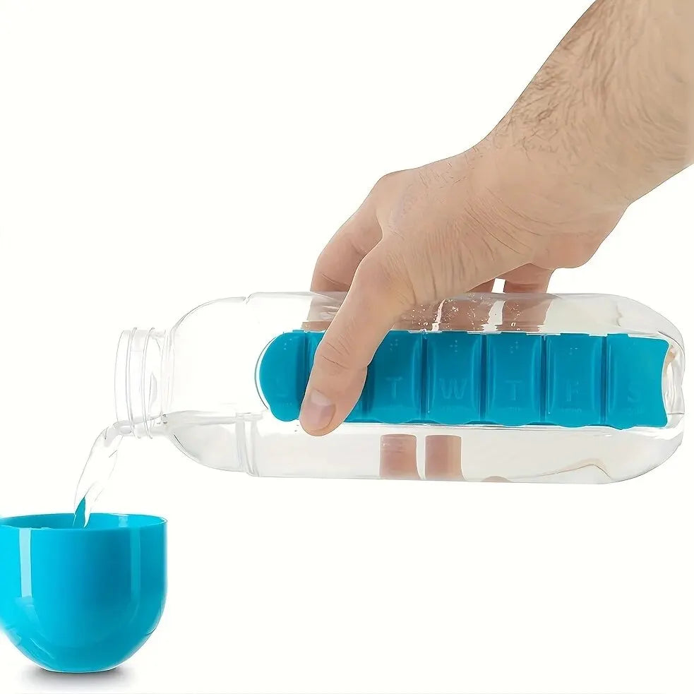 Gourde avec Pilulier Intégré – Pratique pour Sport & Voyage