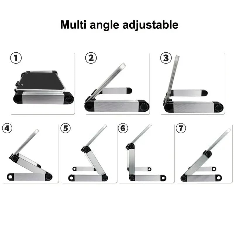 Support PC Portable Réglable – Aluminium Pliable