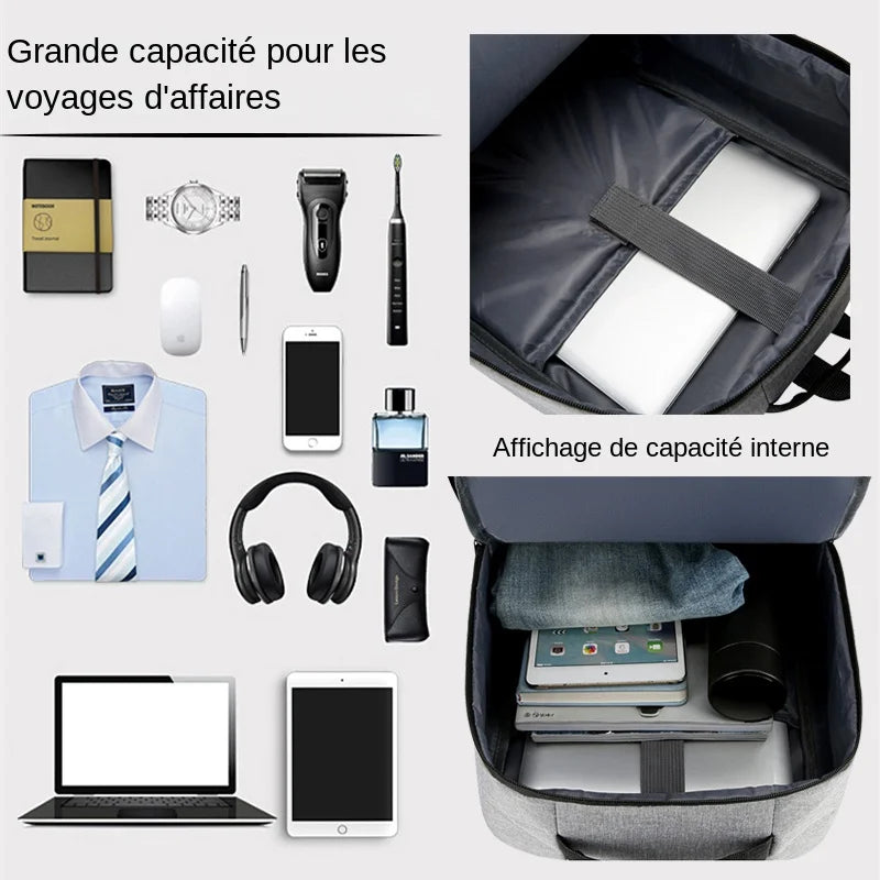Sac à dos homme business USB – élégant & étanche