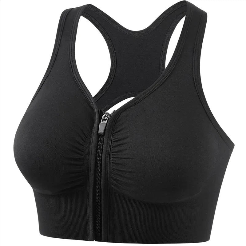 Brassière de Sport Zippée Femme Yoga & Fitness | Respirante