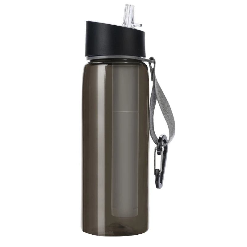 Bouteille Filtrante 650ml avec Paille – Tritan Réutilisable Outdoor