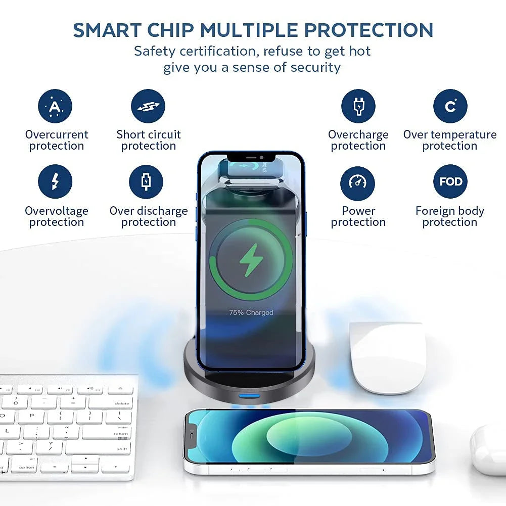 Chargeur 3-en-1 MagSafe – iPhone, Watch & AirPods