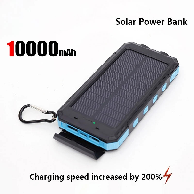 Batterie Solaire 50000mAh – Charge Rapide, LED Puissante, Boussole Intégrée