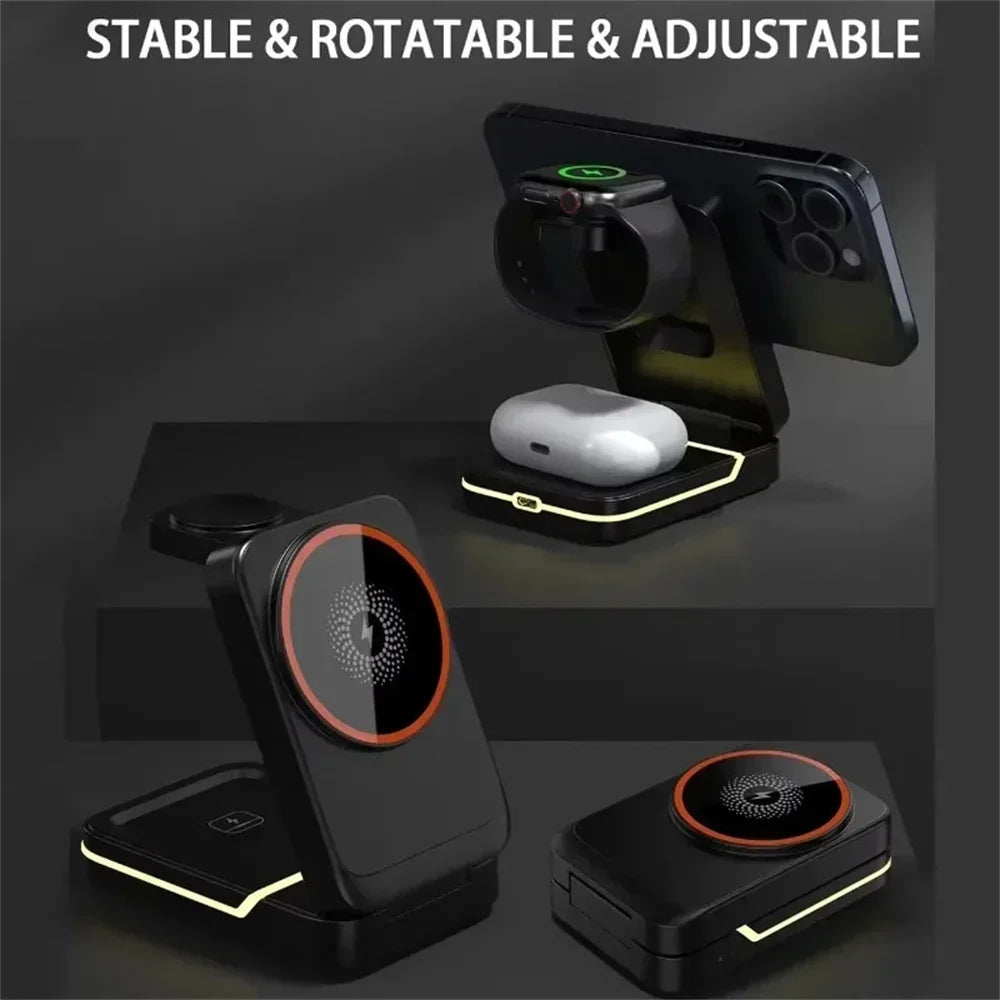 Station MagSafe 30W Pliable – iPhone, Watch & AirPods