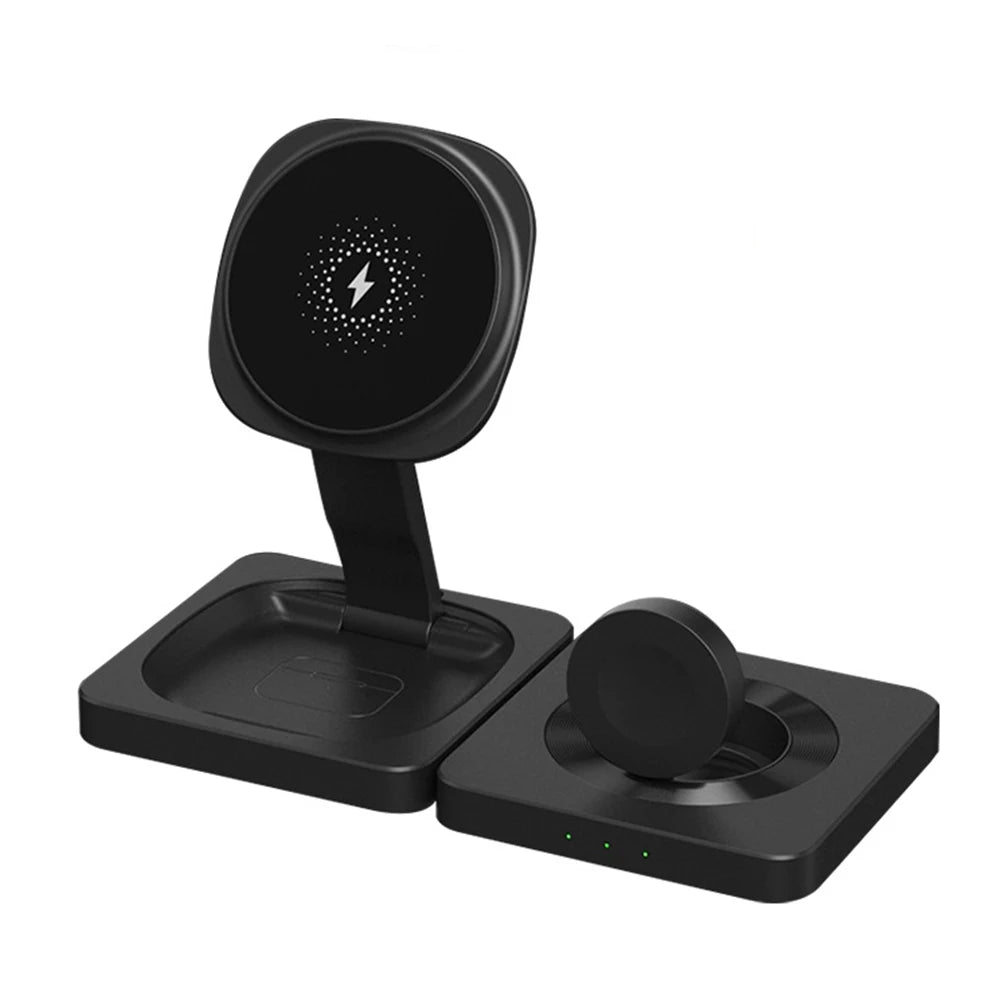 Chargeur 3-en-1 Sans Fil Magnétique 15W – iPhone & Apple Watch