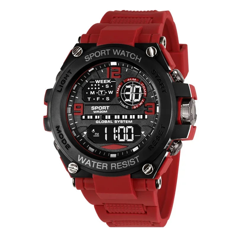 Montre Sport Homme Digitale – Étanche 30M & Look Militaire
