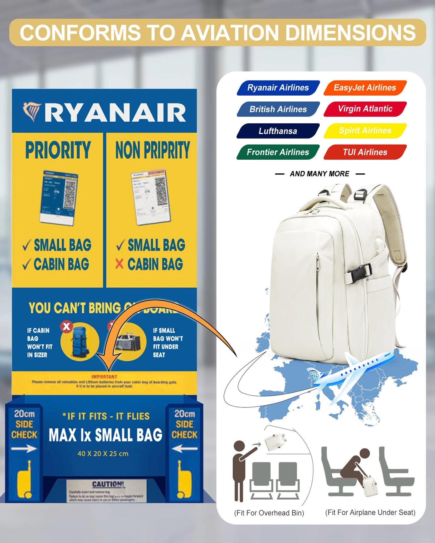 Sac à dos étanche 20-35L mixte – Travail & Voyage