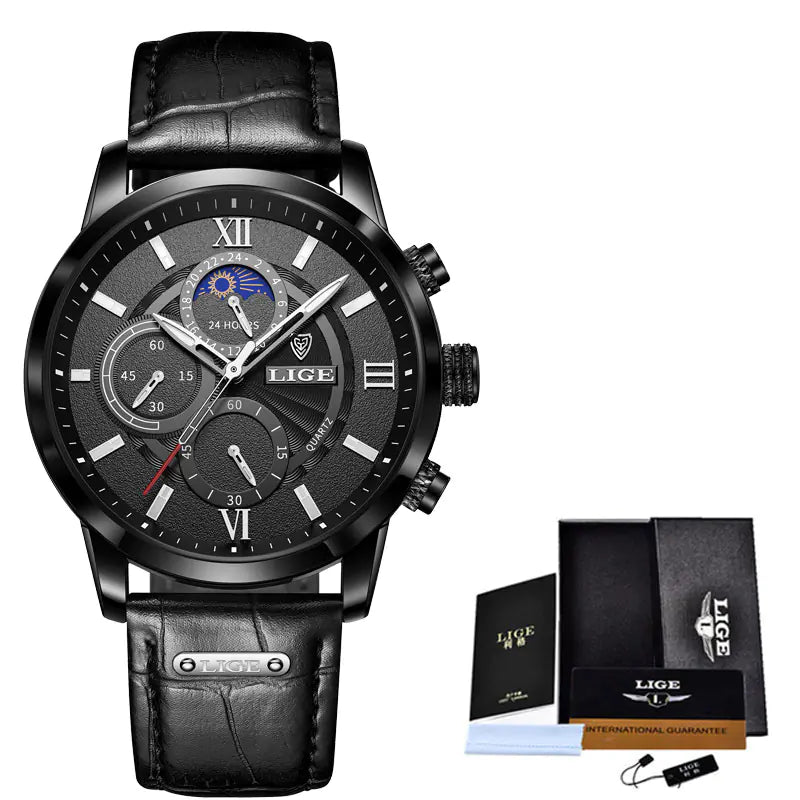Montre Étanche Multifonctionnelle en Quartz LIGE 2021