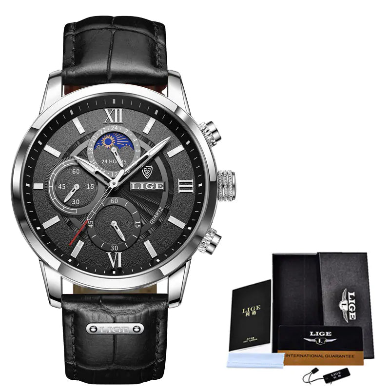 Montre Étanche Multifonctionnelle en Quartz LIGE 2021