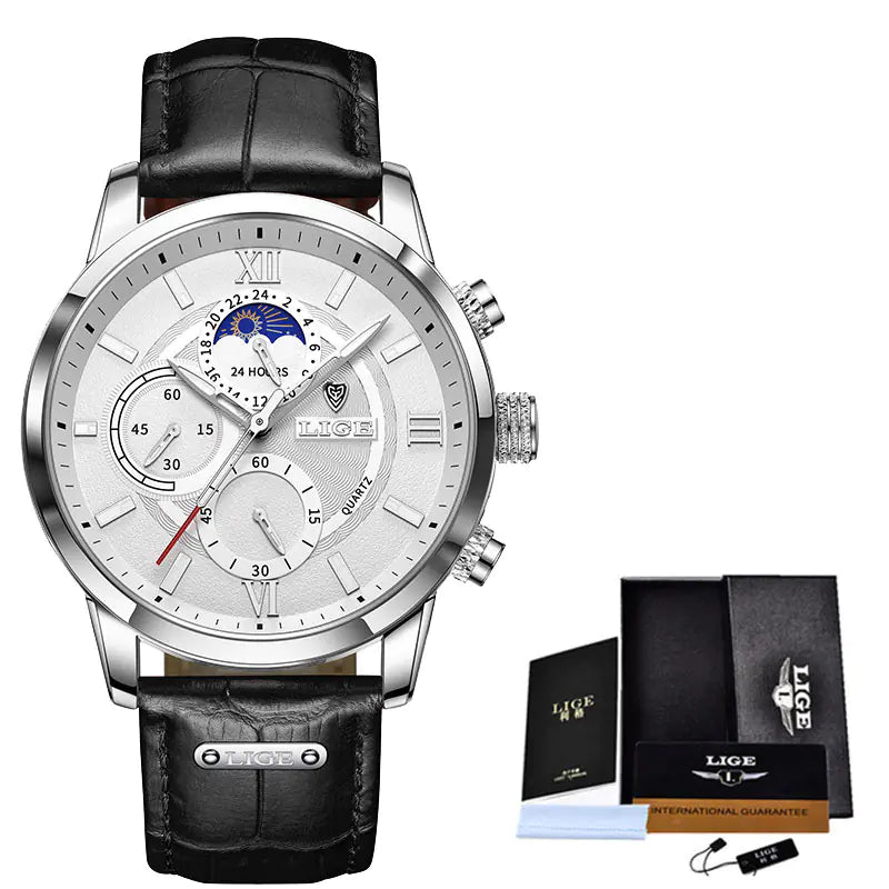 Montre Étanche Multifonctionnelle en Quartz LIGE 2021