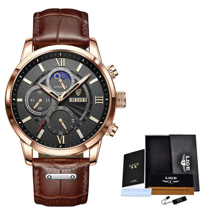 Montre Étanche Multifonctionnelle en Quartz LIGE 2021